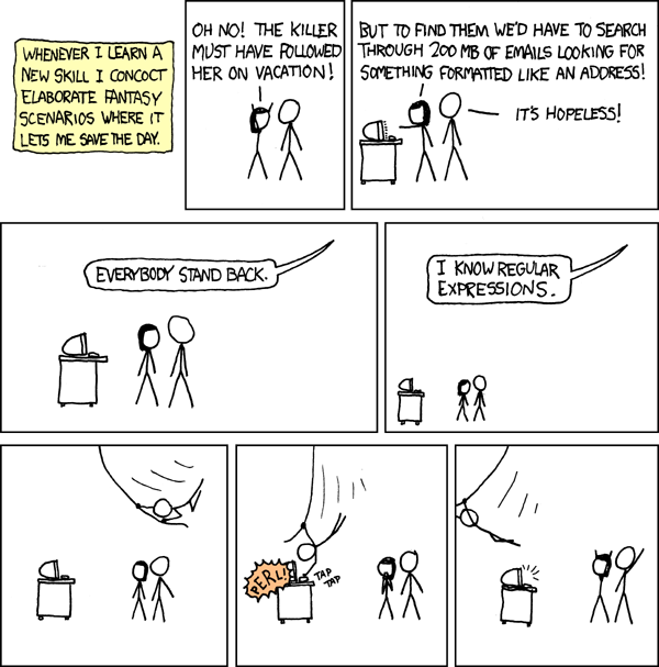 Regular Expressions, by xkcd.